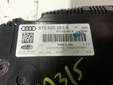 Speedometer Cluster US Market Color 9Q4 Opt 8T1 Fits 11-12 AUDI A5 2916781