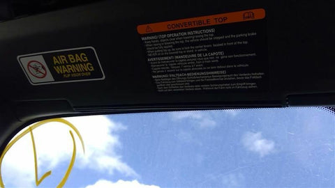 Driver Left Sun Visor Fits 06-14 MAZDA MX-5 MIATA 3480340