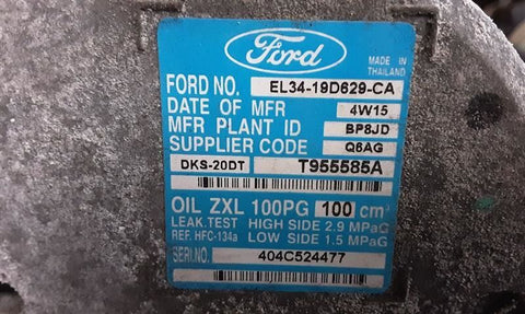 AC Compressor Fits 14 FORD F150 PICKUP 3581480