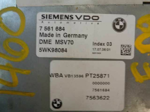 06 BMW 325I ENGINE ECM ELEC CONT UNIT ECU SDN E90 EXC. XI 2197010