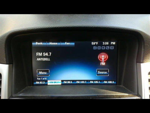 Info-GPS-TV Screen VIN P 4th Digit Limited Opt Udy Fits 13-16 CRUZE 2819020