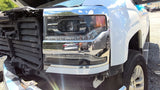 Driver Headlight Chrome Bezel LED Fits 16-18 SILVERADO 1500 PICKUP 4856910