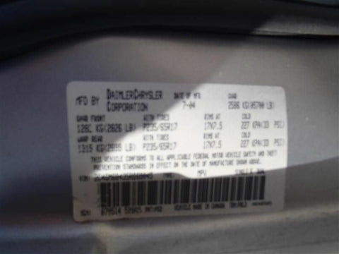 04 05 06 07 08 PACIFICA AUDIO EQUIPMENT 1601670