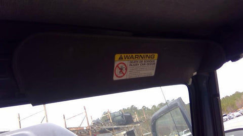 Passenger Right Sun Visor Fits 00-02 WRANGLER 3598190