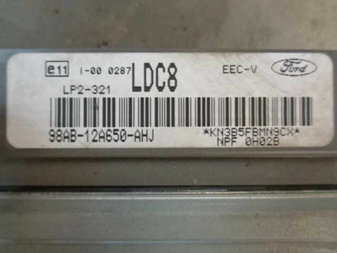 00 FOCUS ENGINE ECM ELEC CONT UNIT ECU BASE OF RH A PILLAR DOHC AT ID YS4FAHG0