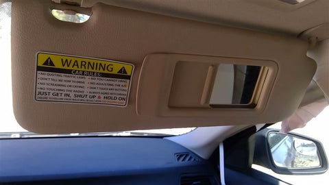 Passenger Sun Visor Illuminated Vinyl Fits 1016 BMW 535i 4640770