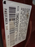 96 97 HONDA ACCORD R. TAIL LIGHT CPE AND SDN QUARTER PANEL MOUNTED 1919134