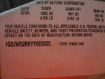 00 01 SATURN L SERIES SEDAN AUTOMATIC TRANSMISSION 181085