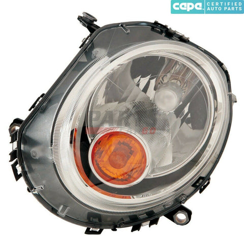 CAPA Headlight For 2007-2015 Mini Cooper Left Yellow Turn Signal Light With Bulb