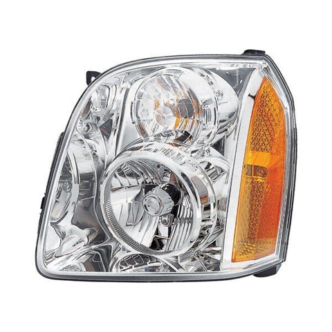 CAPA- 2007-2014 GMC Yukon,LH Side Headlight (Chrome housing, clear lens)