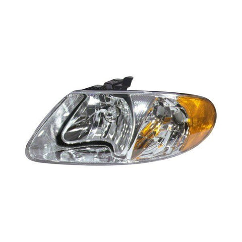 CAPA Headlight Assembly For 2001-07 Town & Country Caravan Left Halogen w/ Bulb