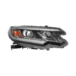 CAPA Headlight For 2015-2016 Honda CR-V Right Side Black Chrome Housing Halogen