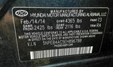 SONATA    2014 Transmission Shift 348122